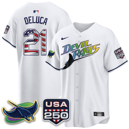 Tampa Bay Rays Independence Day USA 2026 City Connect Vapor Jersey - Stitched