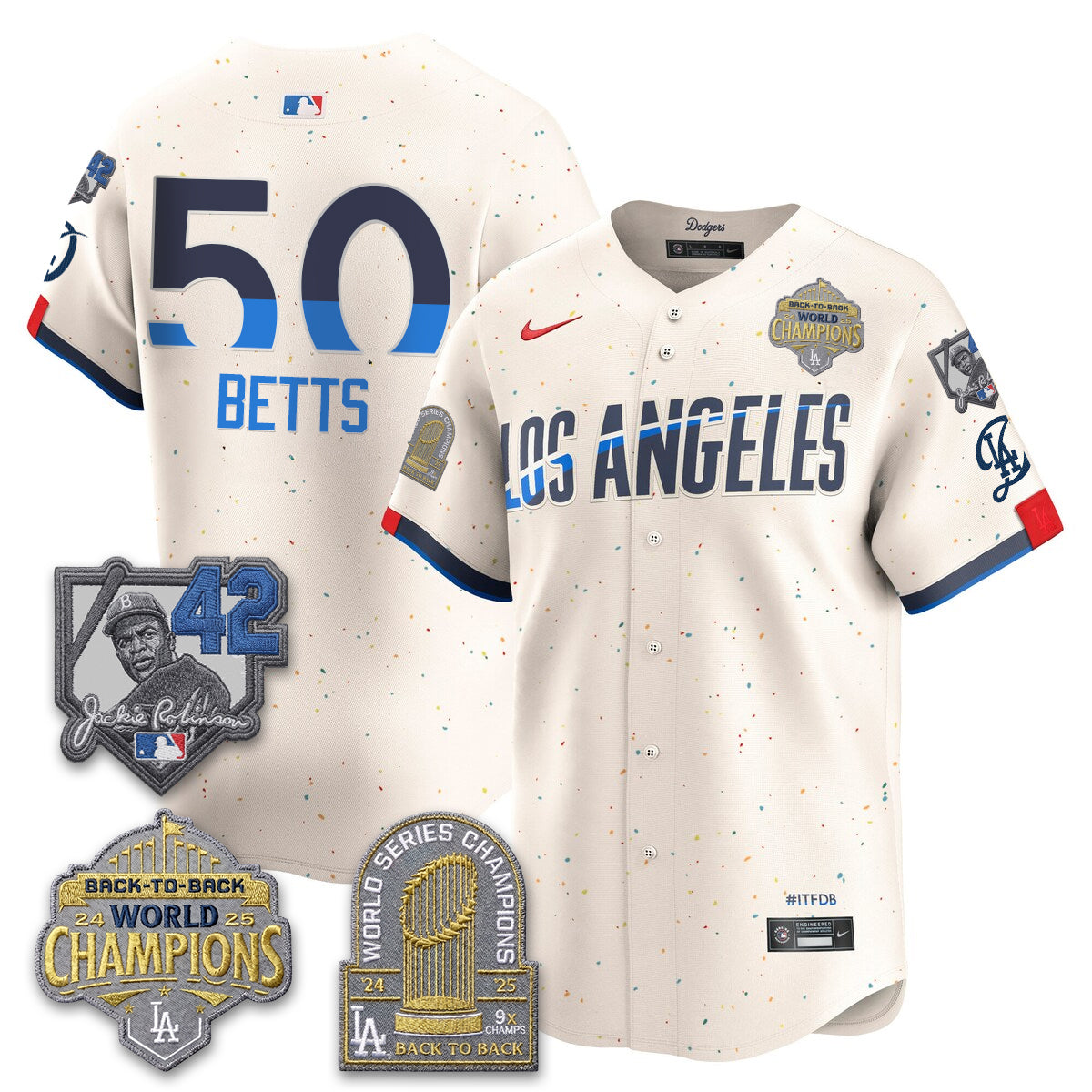 LAD 2026 New Era Gold Collection Vapor Limited Jersey - B2B Champs - All Stitched