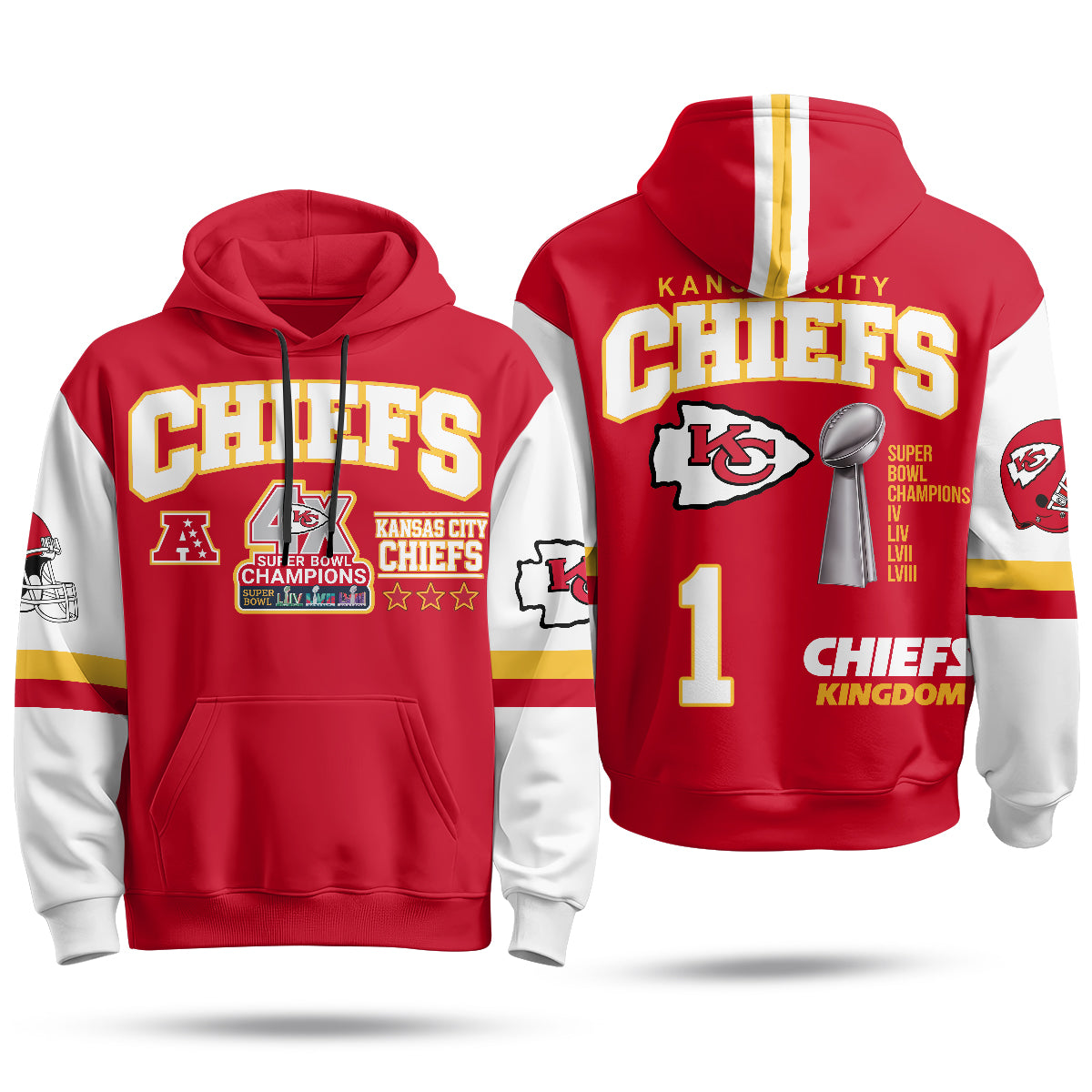 KC 4X Champs Gold Edition Fleece Hoodie - Printed