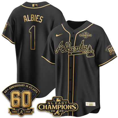 Atlanta Braves 2026 NL East Champs Gold Edition Vapor Jersey - Stitched