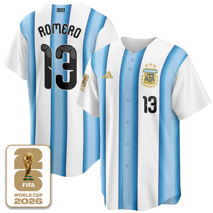 Argentina Soccer National Team x Baseball Vapor Limited Jersey - Stitched