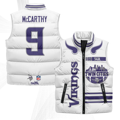 Minnesota Vikings Twin City Puffer Vest - Printed