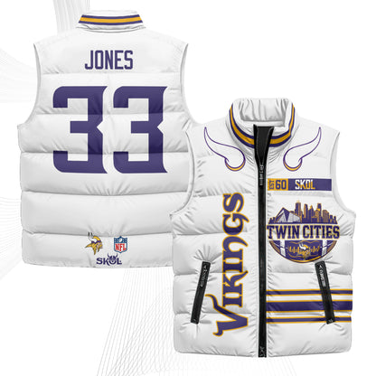 Minnesota Vikings Twin City Puffer Vest - Printed