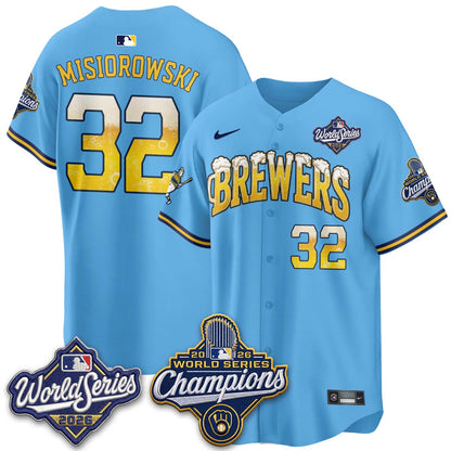 MIL "Pitcher & Pint" 2026 WS Champions Jersey - Stitched (#9) (2)