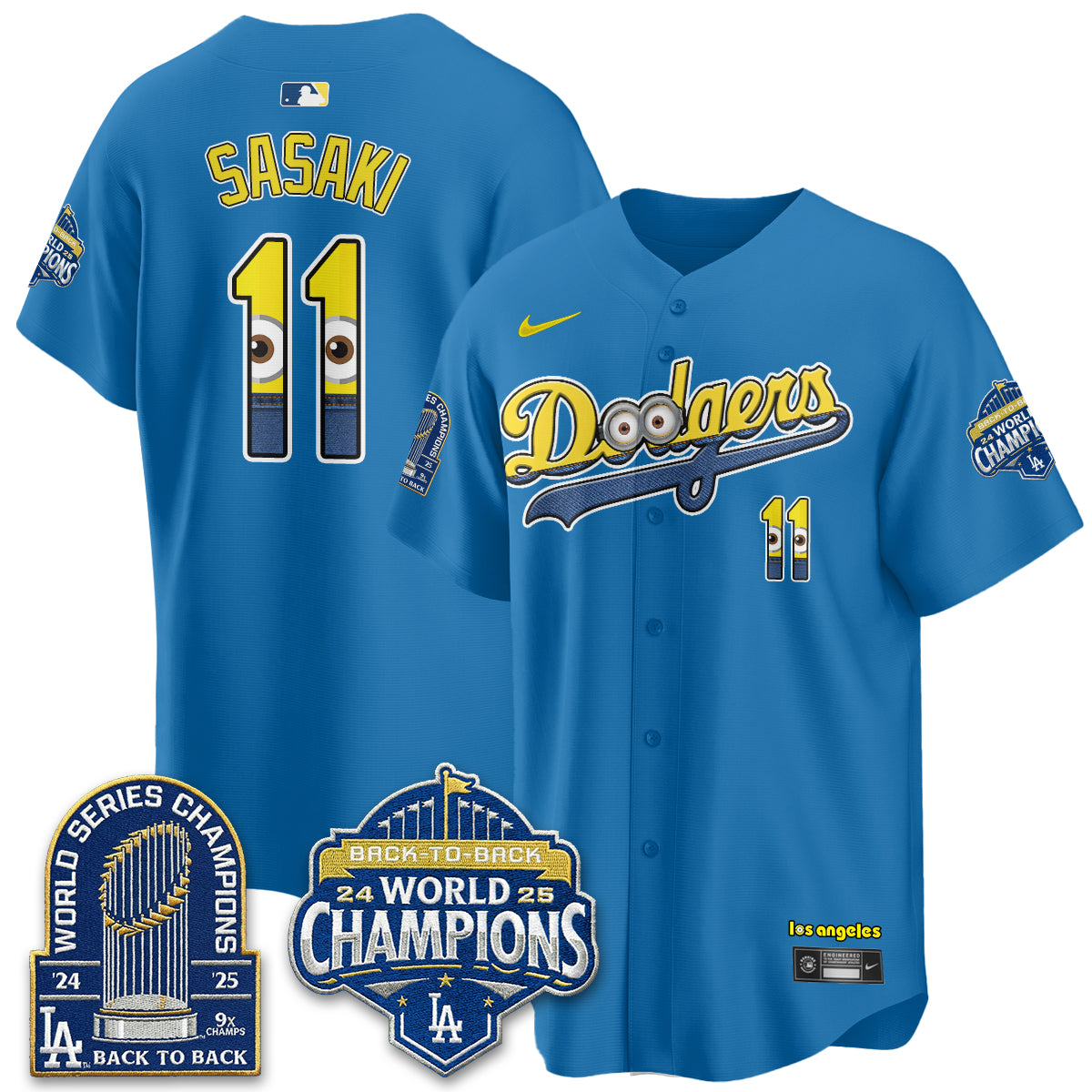 Los Angeles Dodgers x Yellow Capsules Vapor Jersey - Stitched