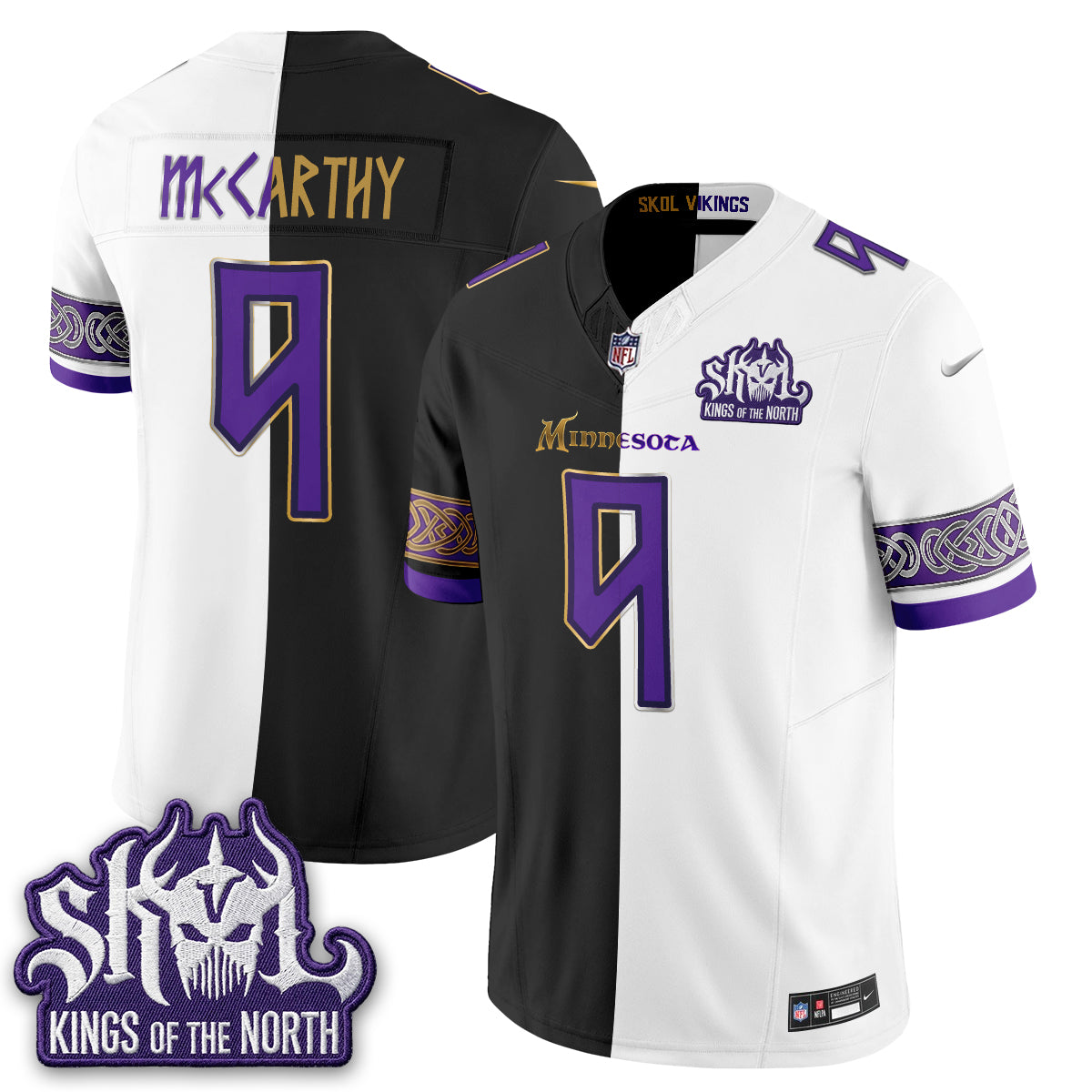 Minnesota Vikings Warrior Split Edition Vapor Jersey - Stitched