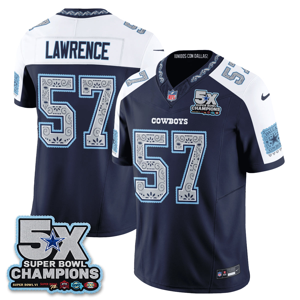 Dallas Cowboys 2026 Hispanic Month Edition Vapor Jersey - Stitched