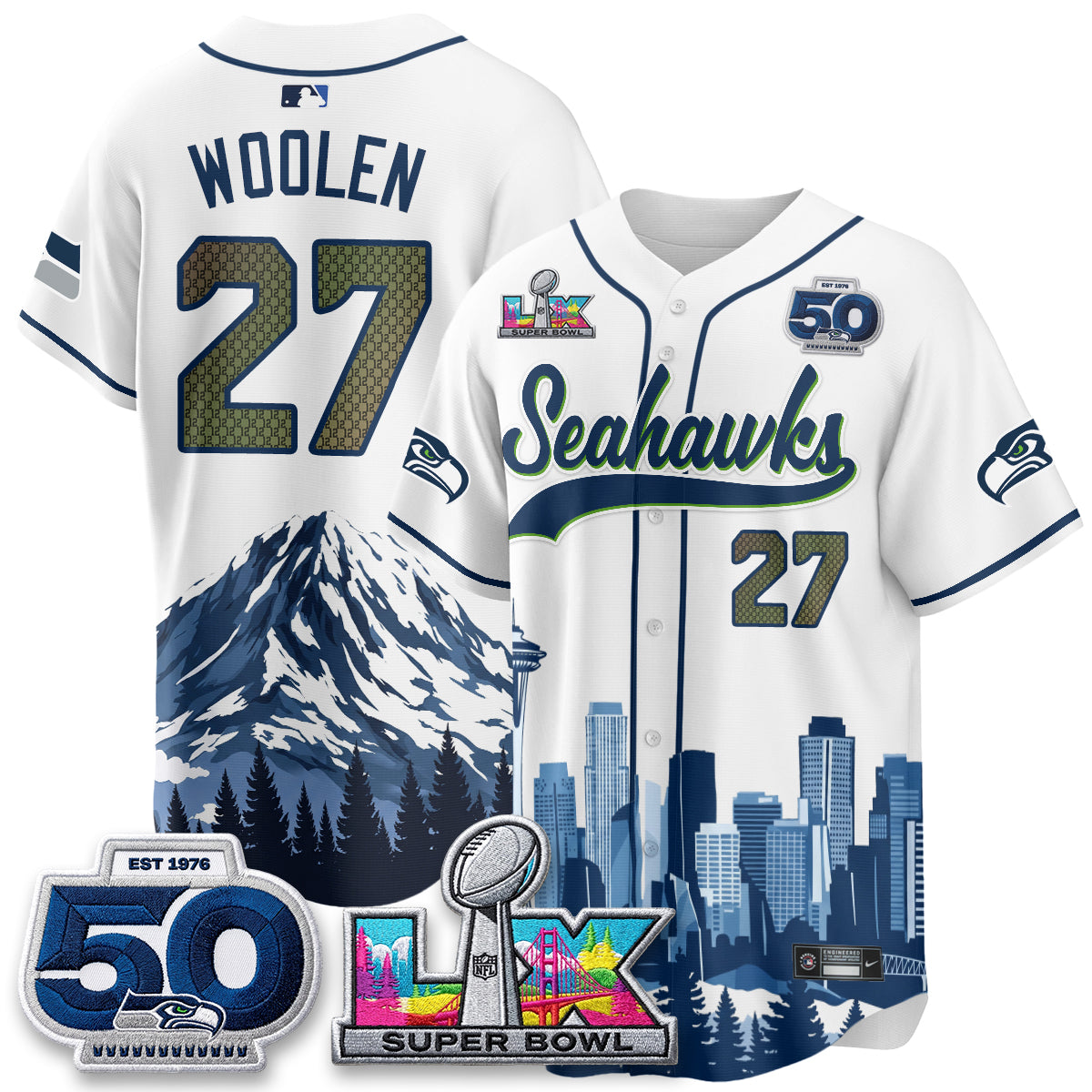 Seattle Seahawks City Edition Vapor Baseball Jersey - Stitch