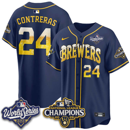 Milwaukee Brewers "Pitcher & Pint" 2026 NL Champions Vapor Jersey - Stitched