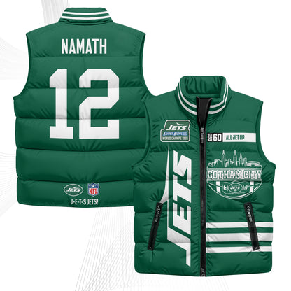 New York Jets Gotham City Puffer Vest - Printed