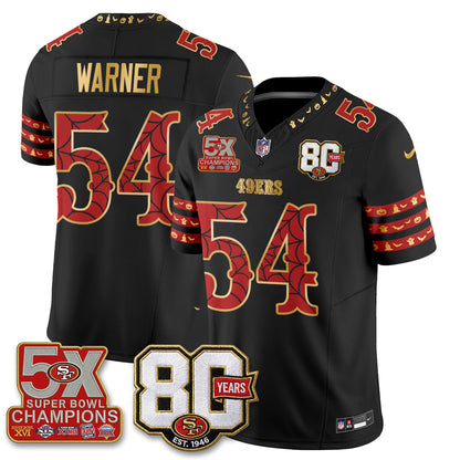 San Francisco 49ers Spooky Edition Vapor Jersey - Stitched