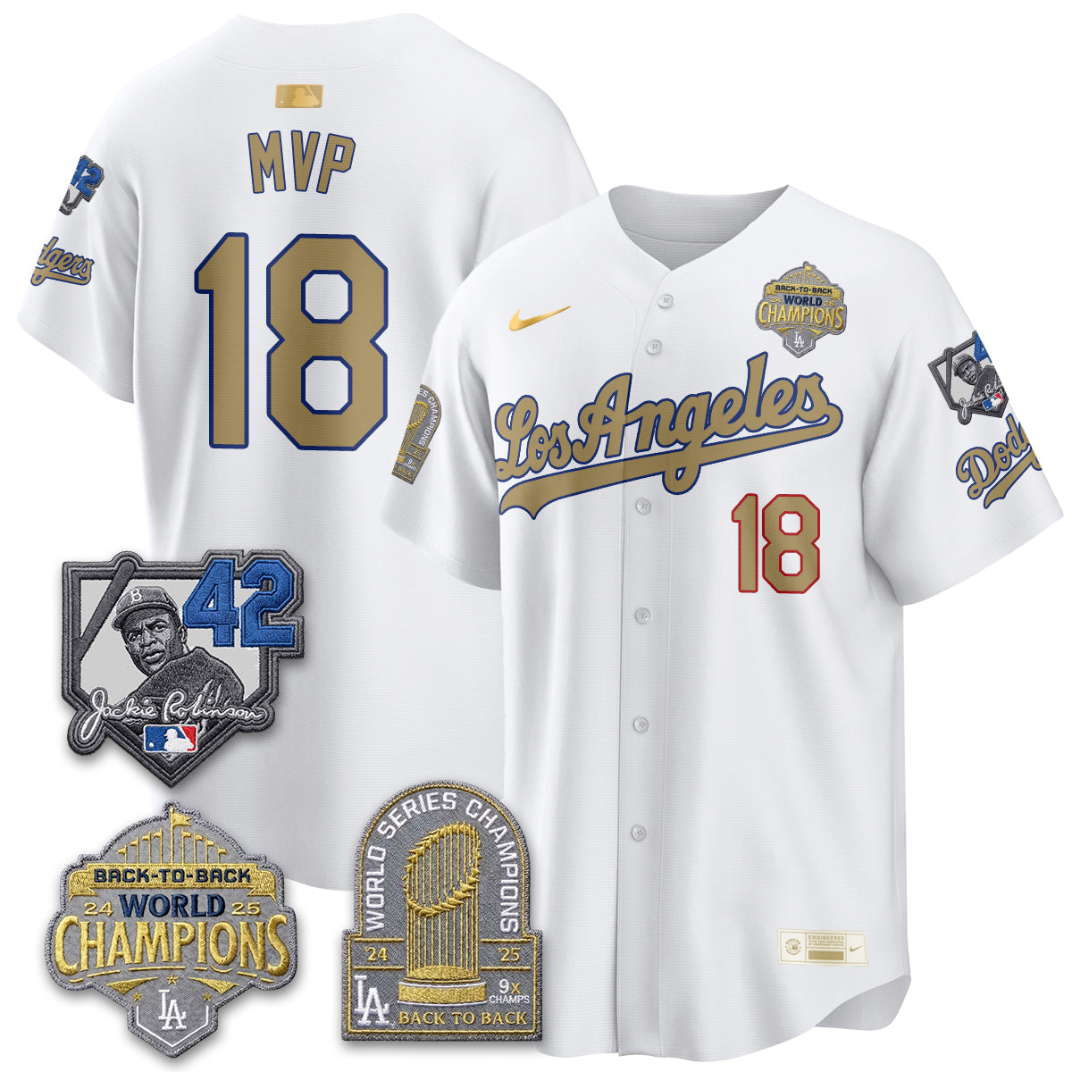 LAD 2026 New Era Gold Collection Vapor Limited Jersey - B2B Champs - All Stitched