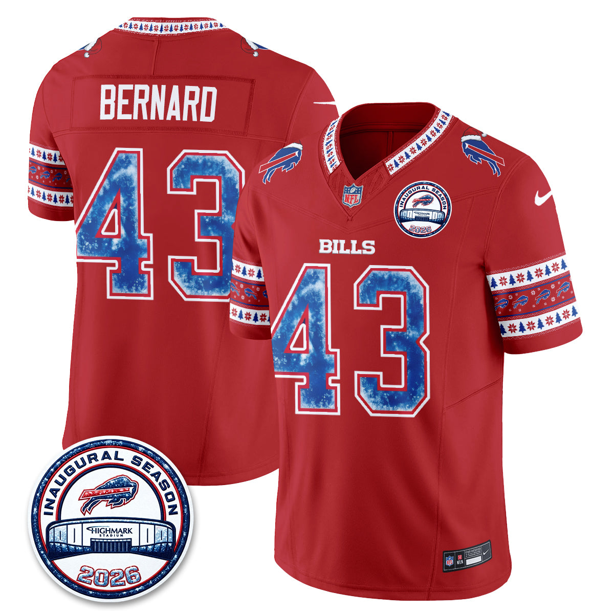 BUF Xmas Edition Vapor Jersey - Stitched