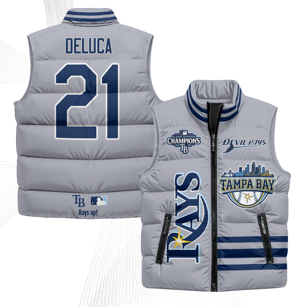 TB "Devil Rays" Puffer Vest - Printed