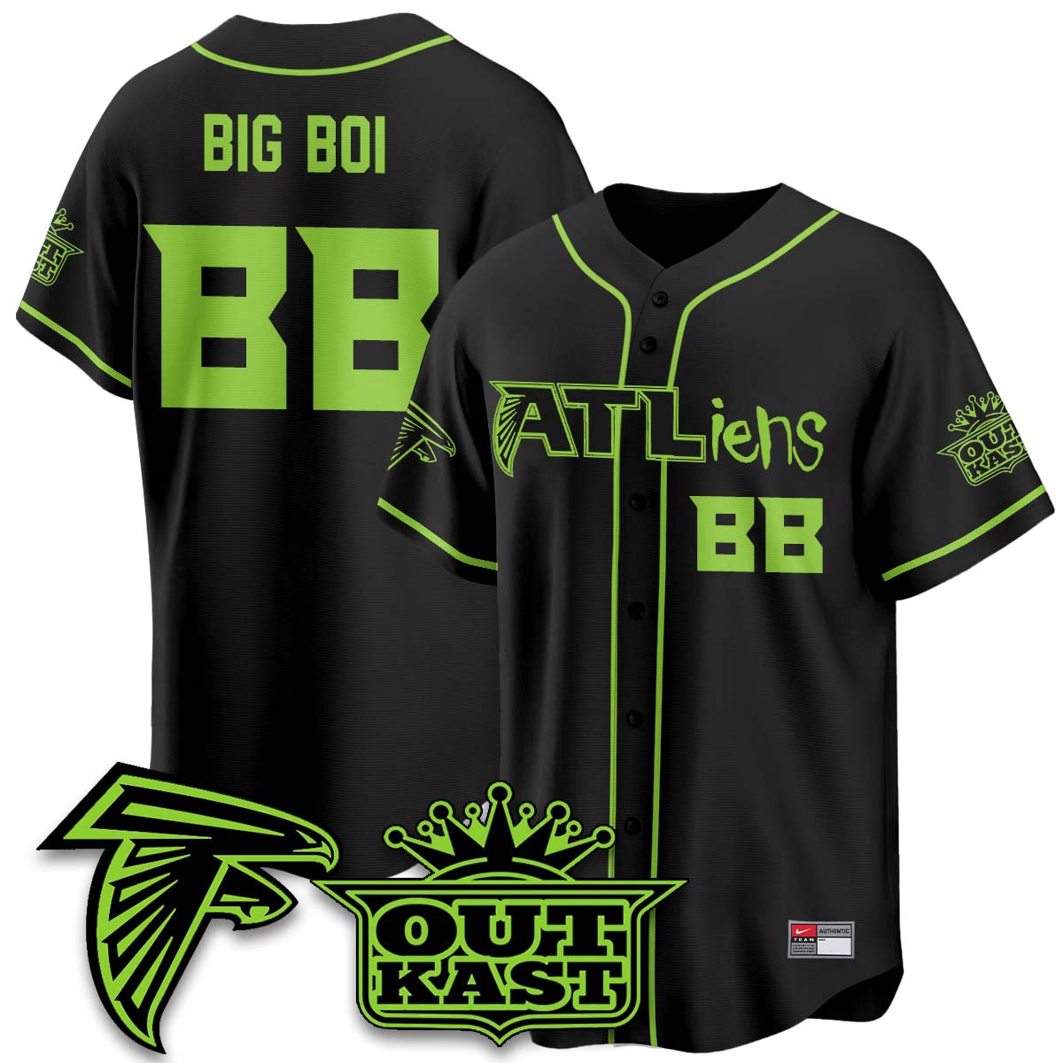 ATL 30th Anniversary ATLiens Baseball Vapor Jersey - Stitched