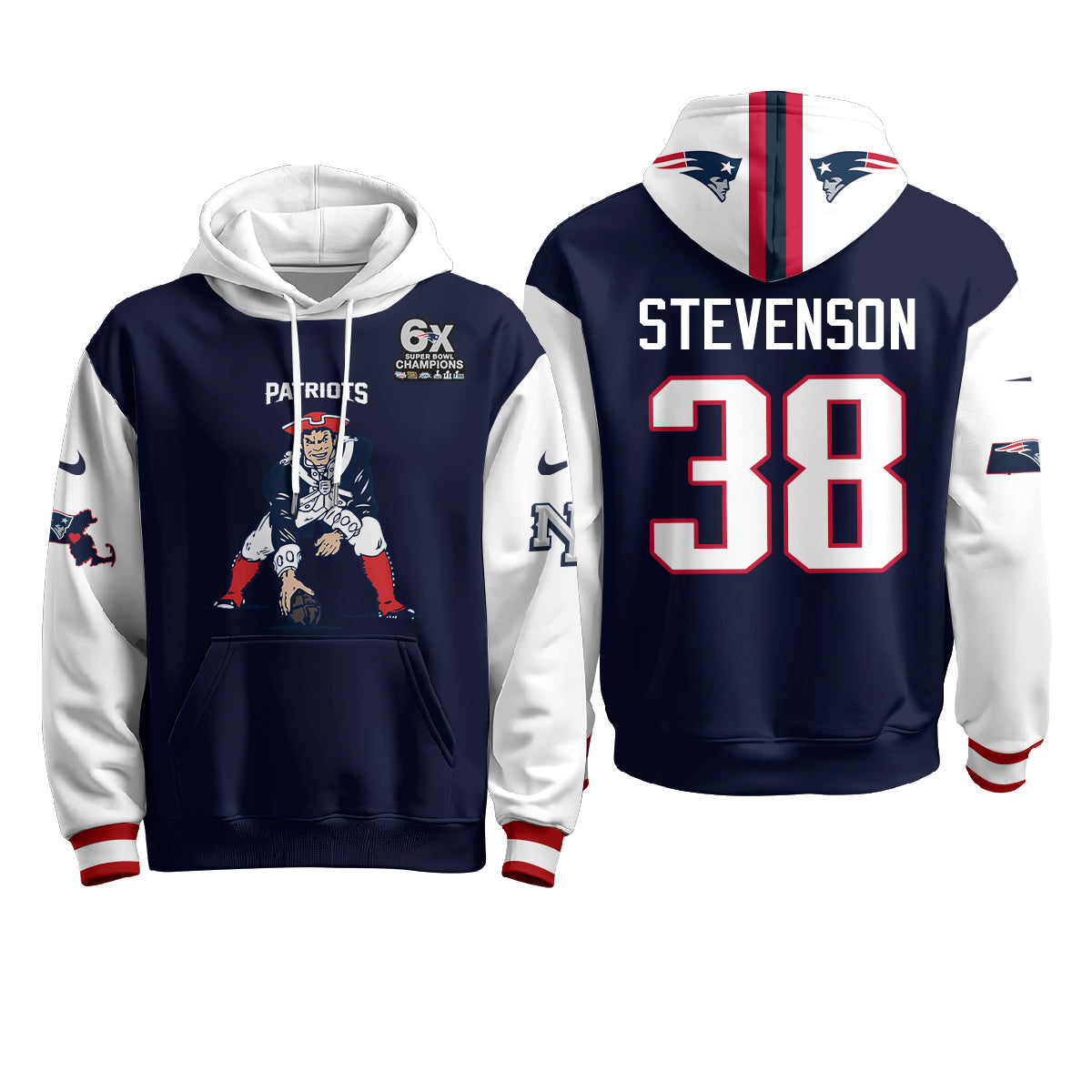 NE Minuteman Edition Fleece Hoodie - Printed