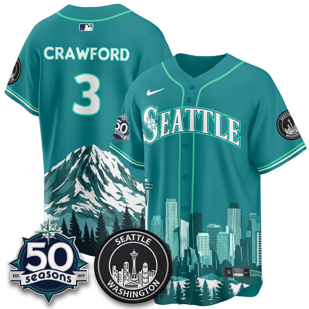 Seattle Mariners City Edition Vapor Jersey - Printed