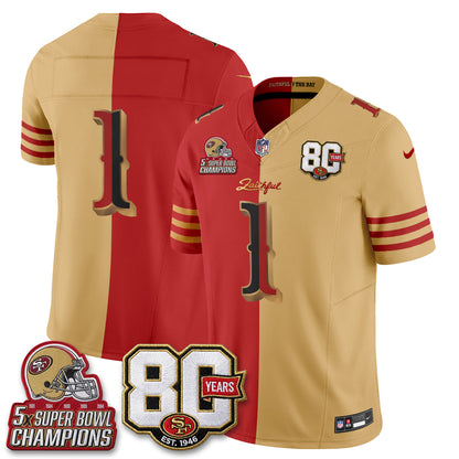 SF Rivalries Split Edition Vapor Jersey - Stitched