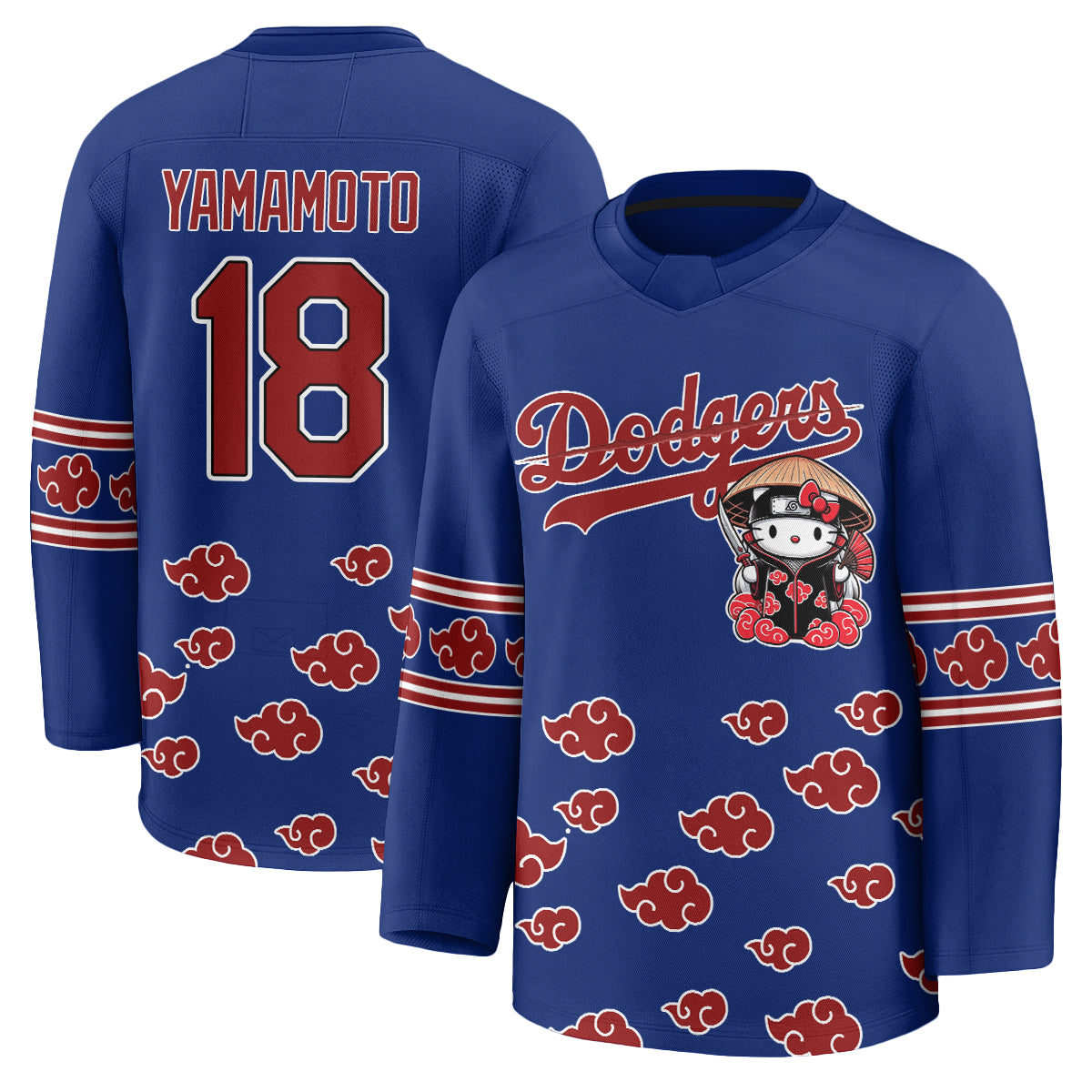 Los Angeles Dodgers Akatsuki Edition Vapor Hockey Jersey - Stitched