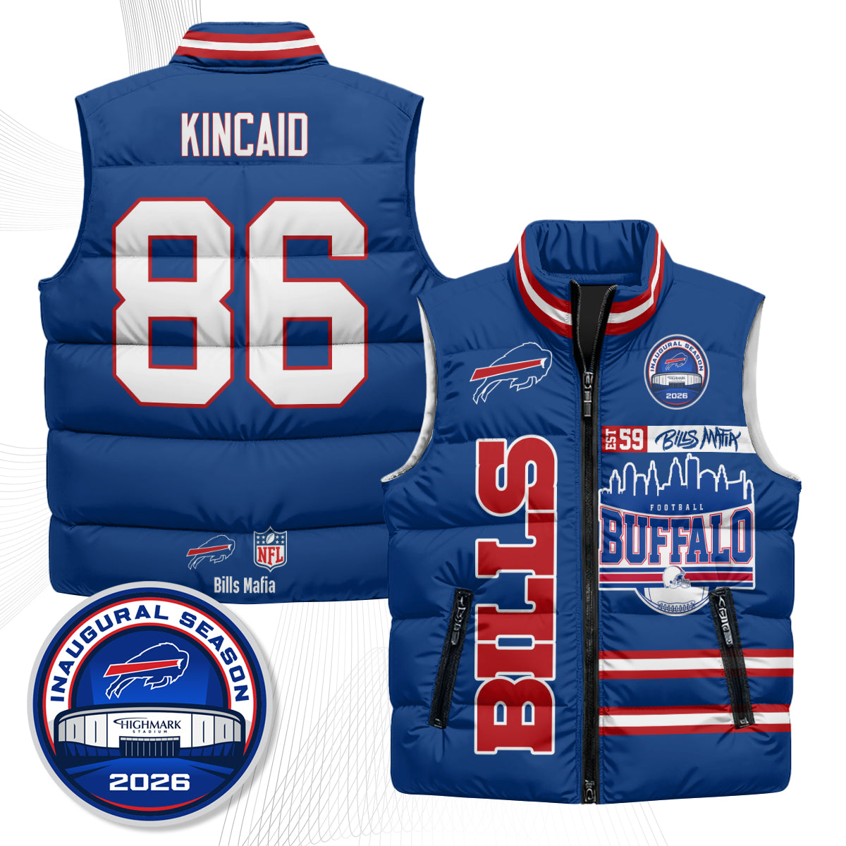 BUF "Mafia" Edition Puffer Vest - Printed