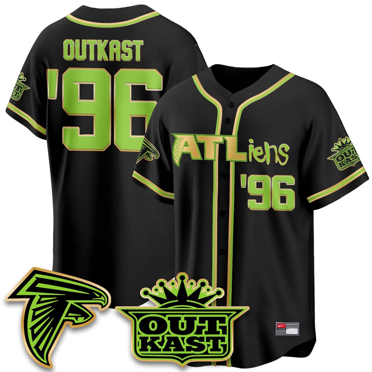 ATL 30th Anniversary ATLiens Baseball Vapor Jersey - Stitched