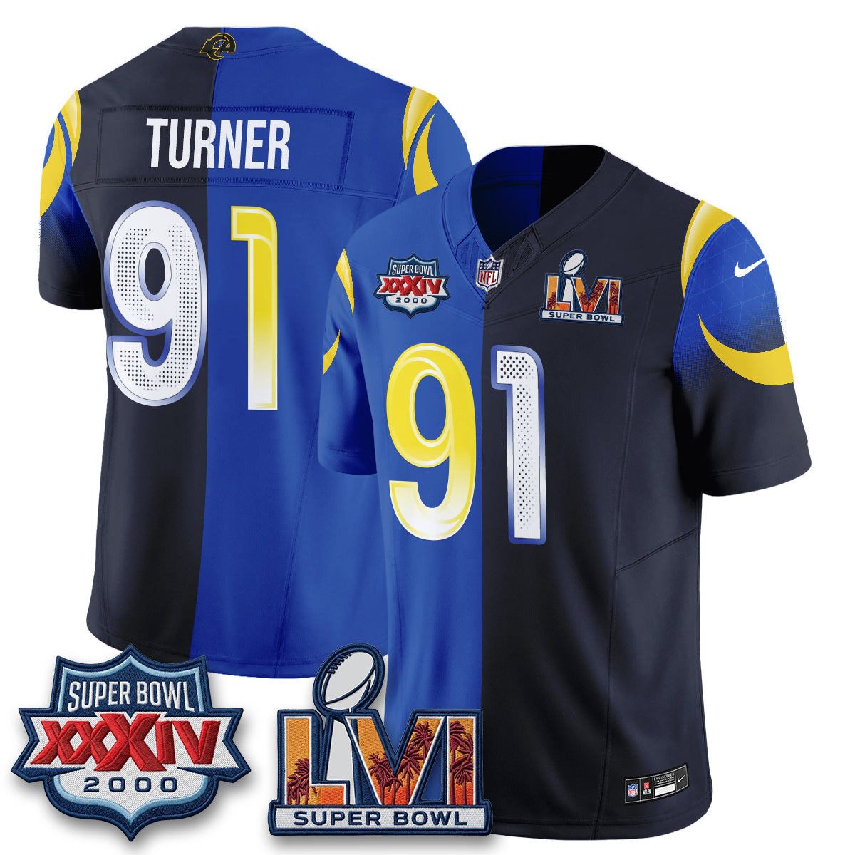 Los Angeles Rams Rivalries Split Vapor Jersey - Stitched