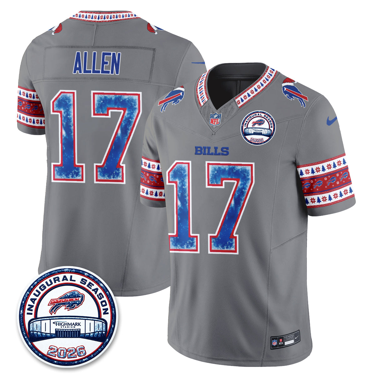 BUF Xmas Edition Vapor Jersey - Stitched