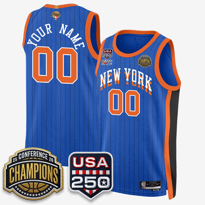 New York Knicks 2026 NBA Eastern Conference Champions City Edition Custom Jersey V2- Stitched
