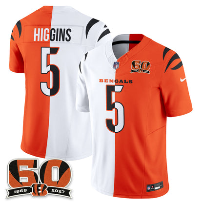 Cincinnati Bengals Split Edition Vapor Jersey - Stitched
