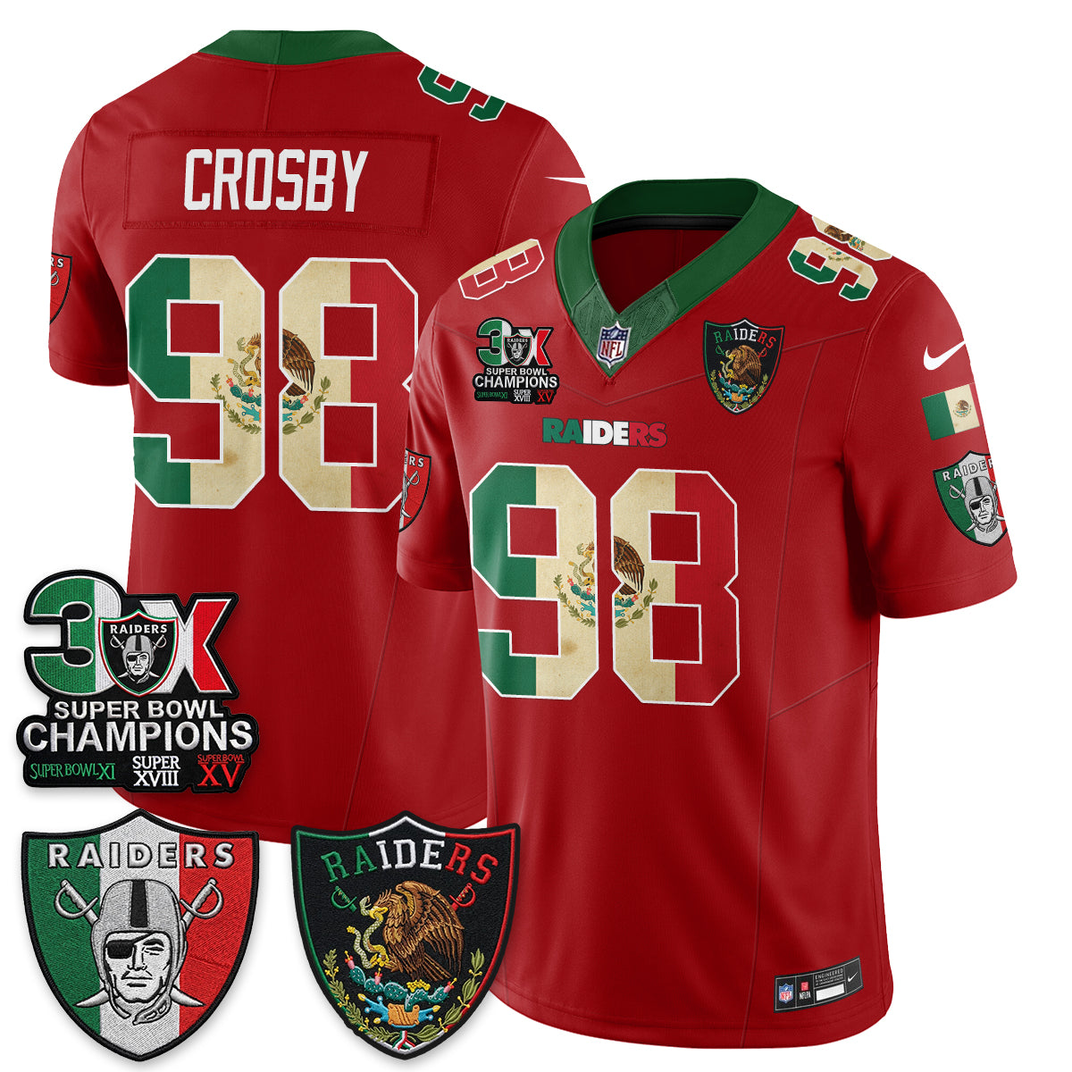 LVR 3X Champs Mexico Edition Vapor Jersey - Stitched
