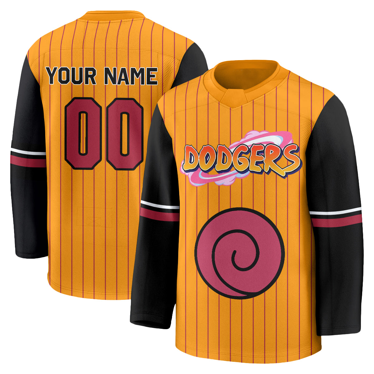 Los Angeles Dodgers Naruto Edition Vapor Custom Hockey Jersey - Stitched