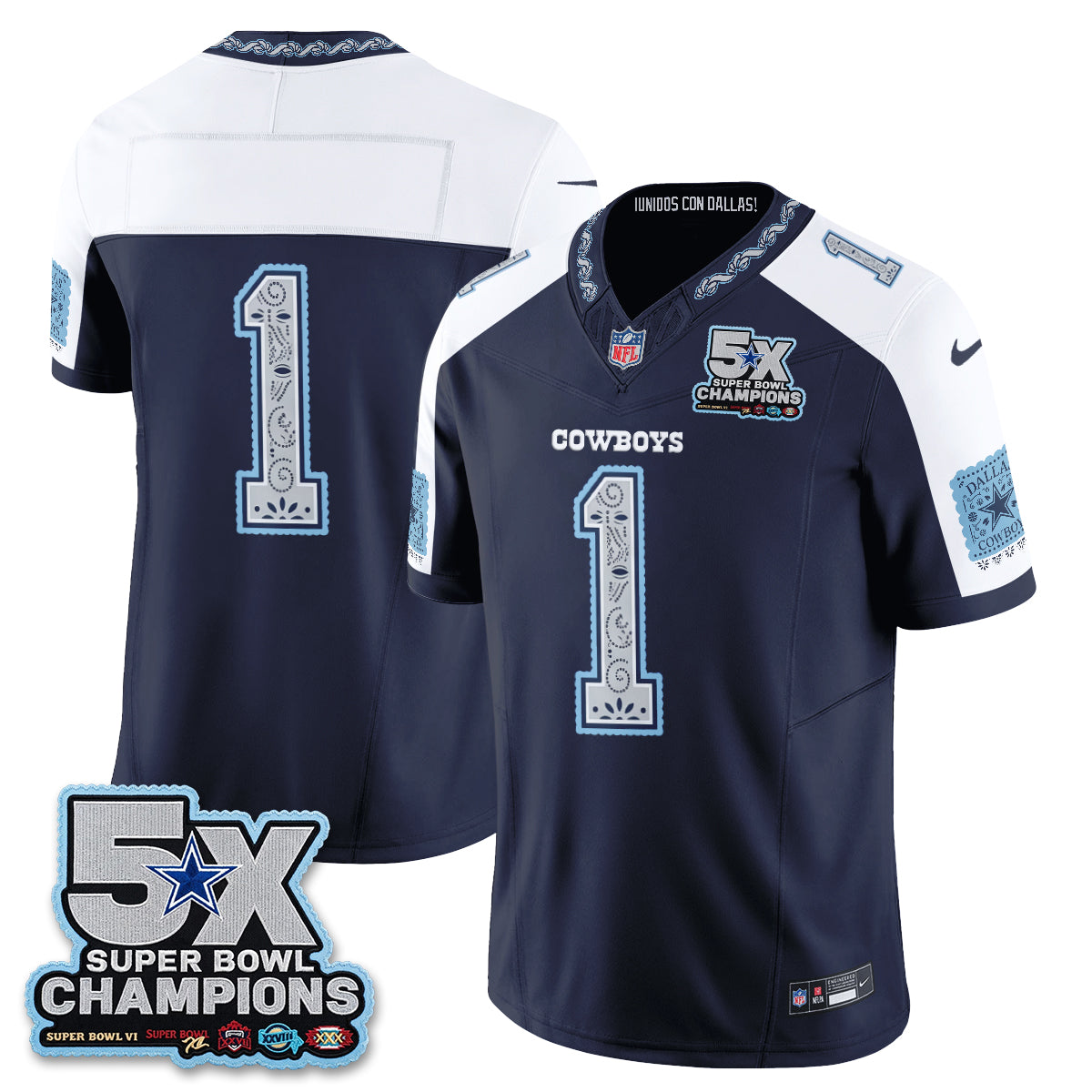 Dallas Cowboys 2026 Hispanic Month Edition Vapor Jersey - Stitched