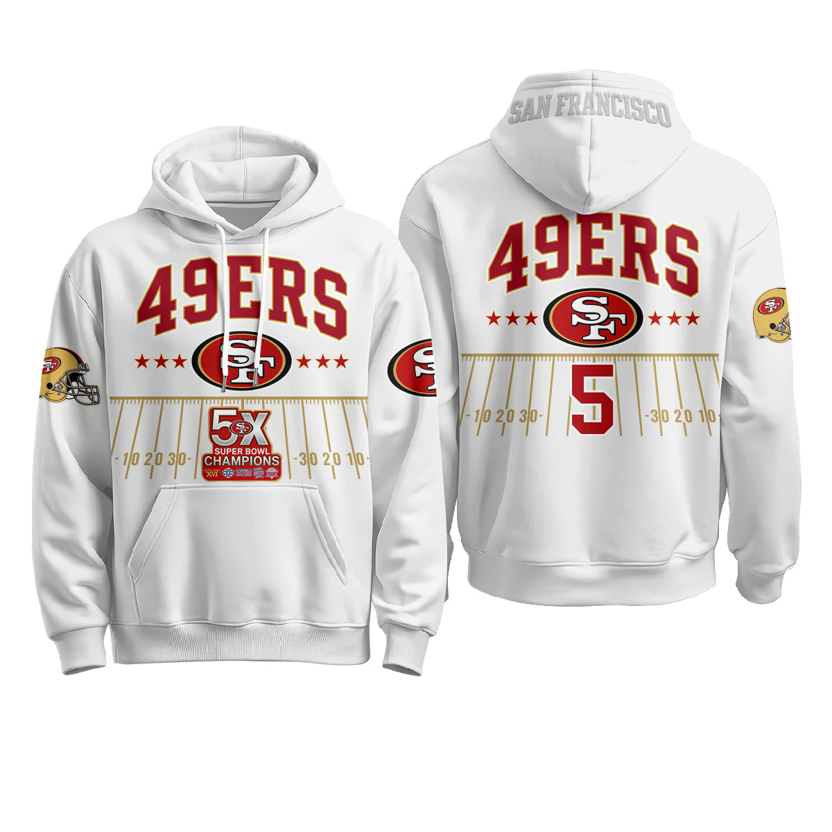SF 5X SB Fleece Hoodie - Printed