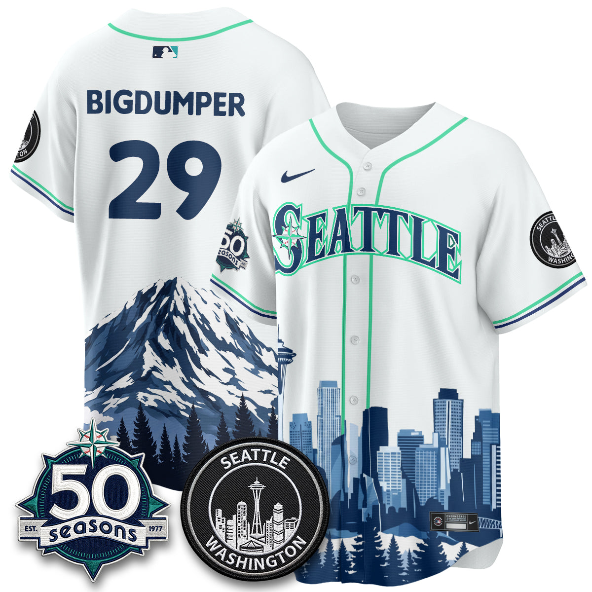 Seattle Mariners City Edition Vapor Jersey - Printed