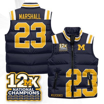 MICH 12X Champs Puffer Vest - Printed