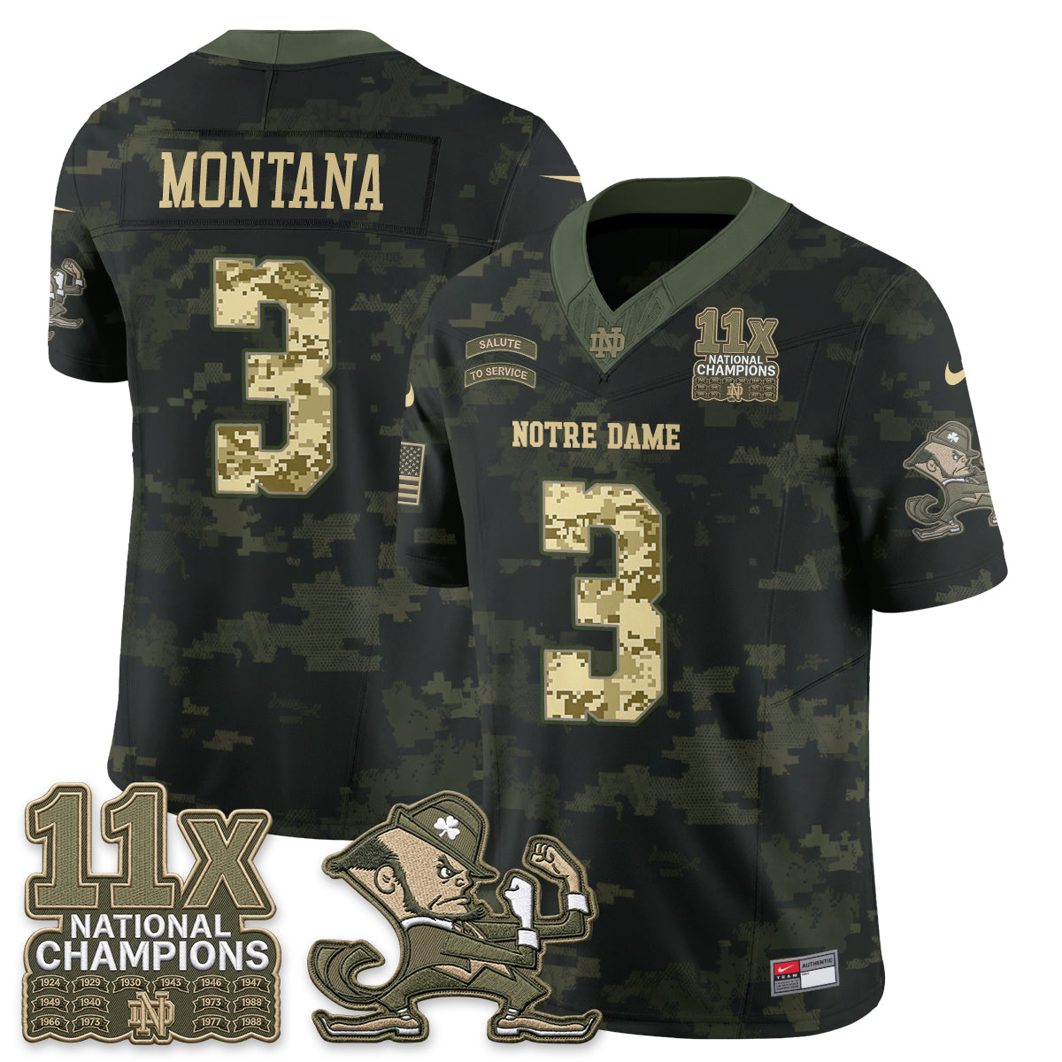 ND 2026 Salute to Service Vapor Jersey - Stitched