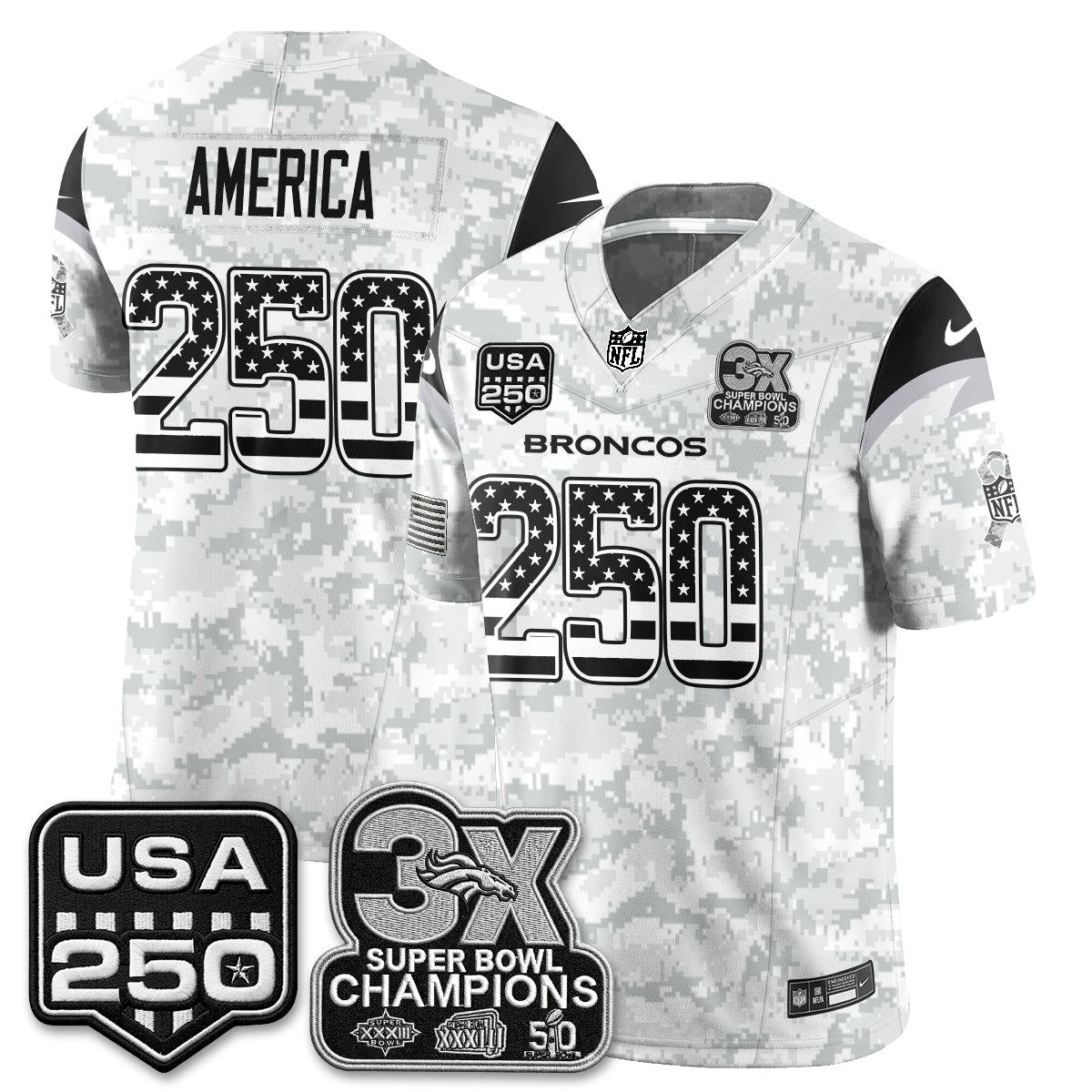 Denver Broncos 2026 Salute to Service Edition Vapor Jersey - Stitched