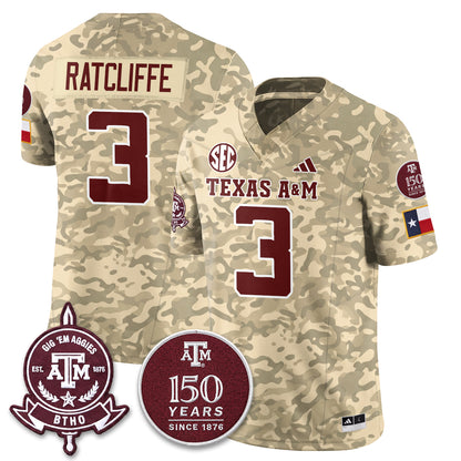 Aggies Camouflage ‘Honor and Support’ 2026 Vapor Limited Jersey - Stitched