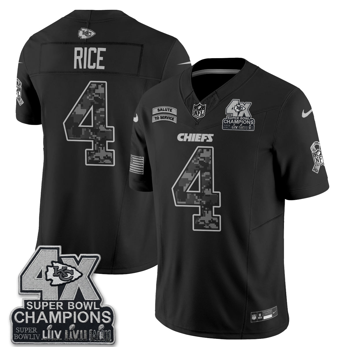 Kansas City Chiefs 2026 Salute to Service Vapor Jersey V2- Stitched