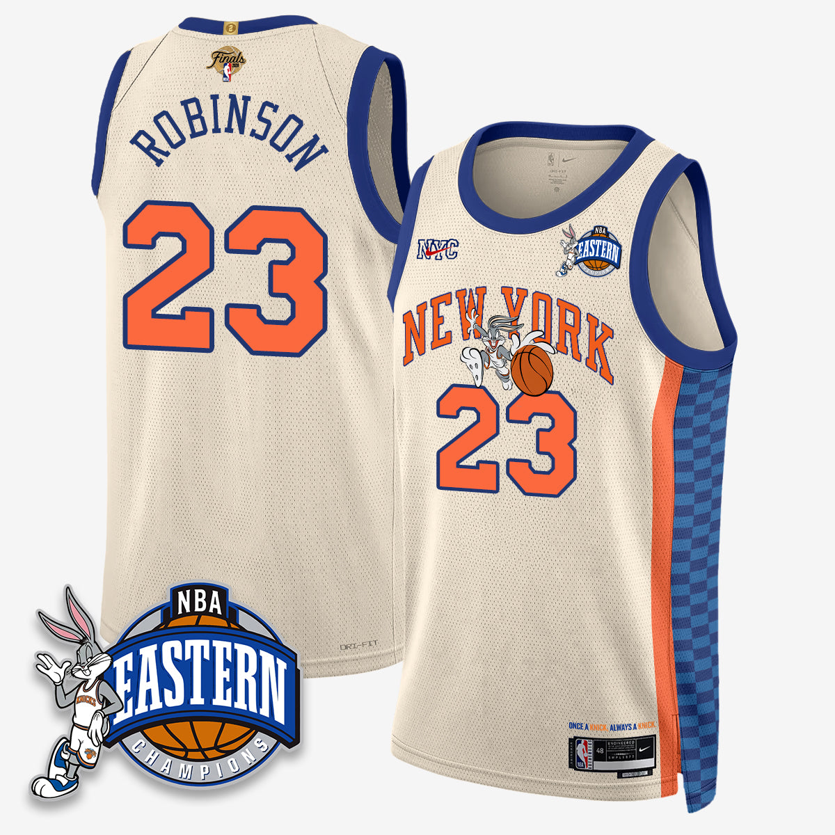 New York Knicks 2026 NBA Finals x Bunny Vapor Jersey - Stitched