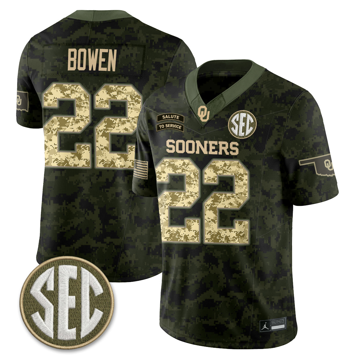 OU 2026 Salute to Service Vapor Jersey - Stitched