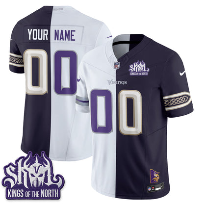 Minnesota Vikings Split Edition Vapor Custom Jersey - Stitched