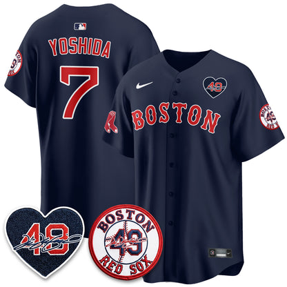 BOS Tim Wakefield Memorial Patch Vaper Premier Limited Red Jersey - All Stitched