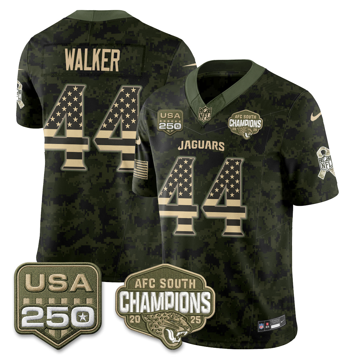 Jacksonville Jaguars 2026 Salute to Service Vapor Jersey - Stitched