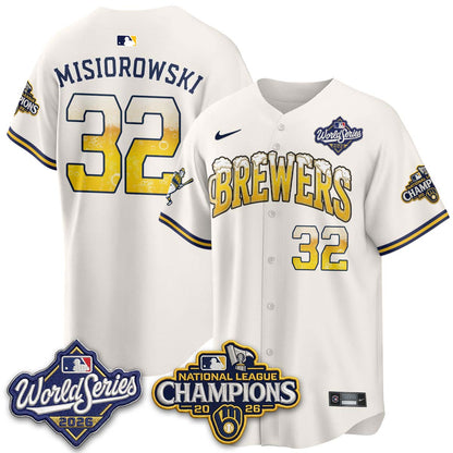 Milwaukee Brewers "Pitcher & Pint" 2026 NL Champions Vapor Jersey - Stitched