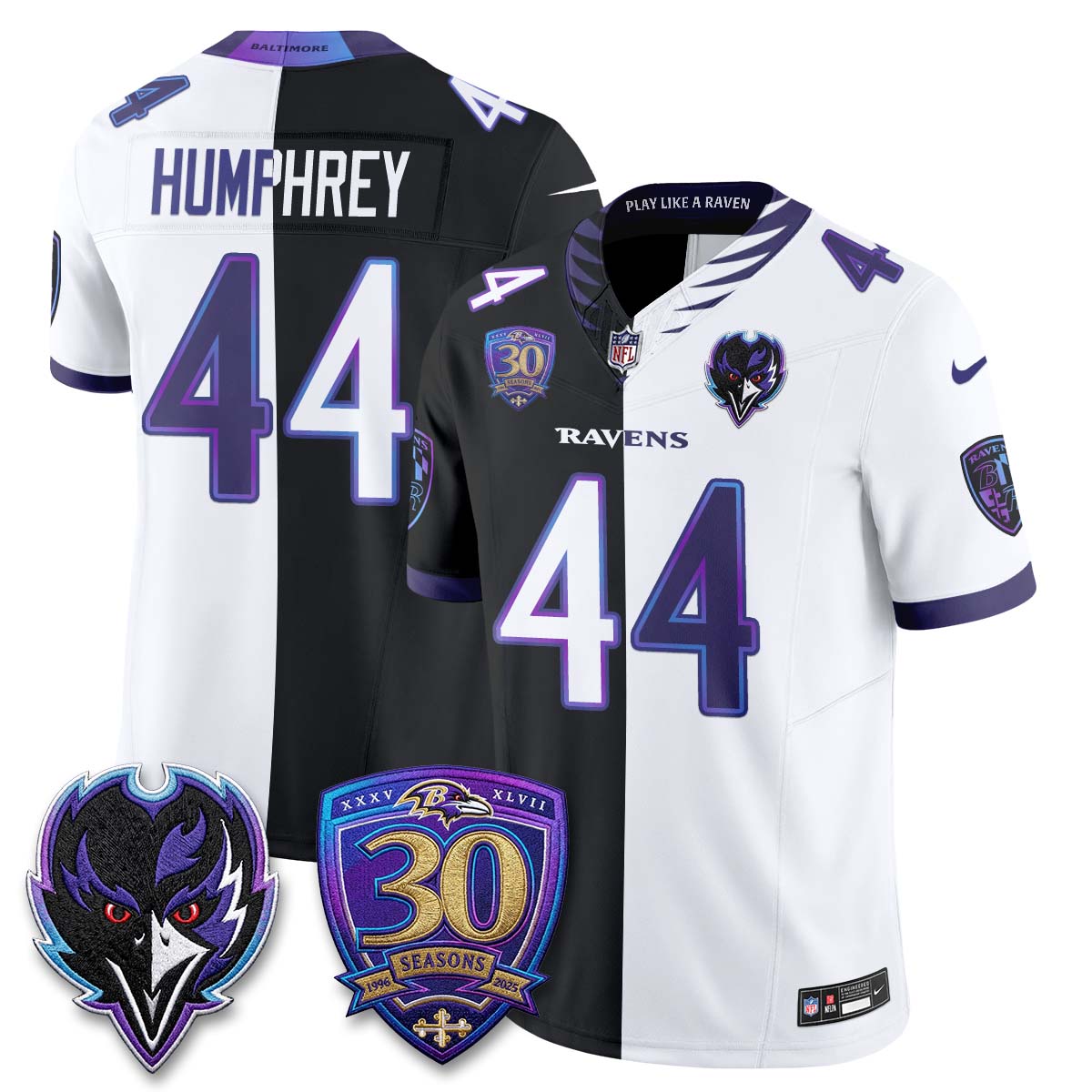 Baltimore Ravens The Next Flight Split Vapor Jersey - Stitched