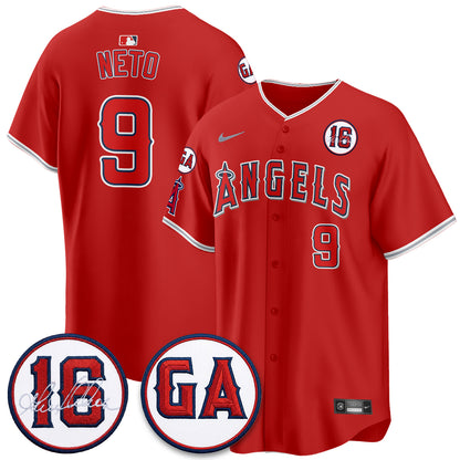 LAA Garret Anderson Tribute Patch Vapor Jersey - All Stitched V1