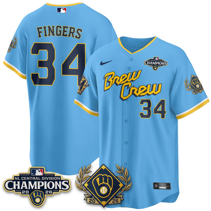 Milwaukee Brewers 2026 NL Division Champs Vapor Jersey - Stitched