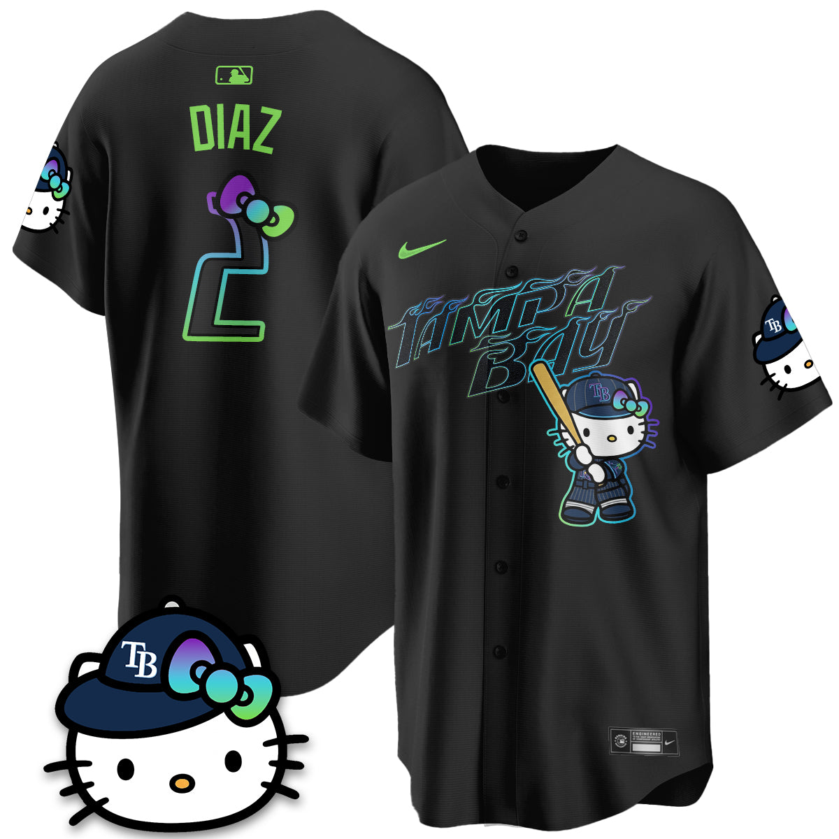 Tampa Bay Rays x Meow KT City Connect Vapor Jersey - Printed