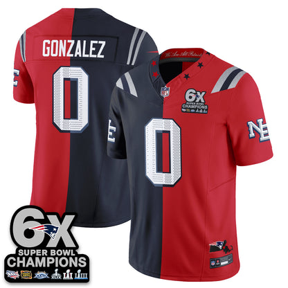 New England Patriots Rivalries Split Edition Vapor Jersey - Stitched